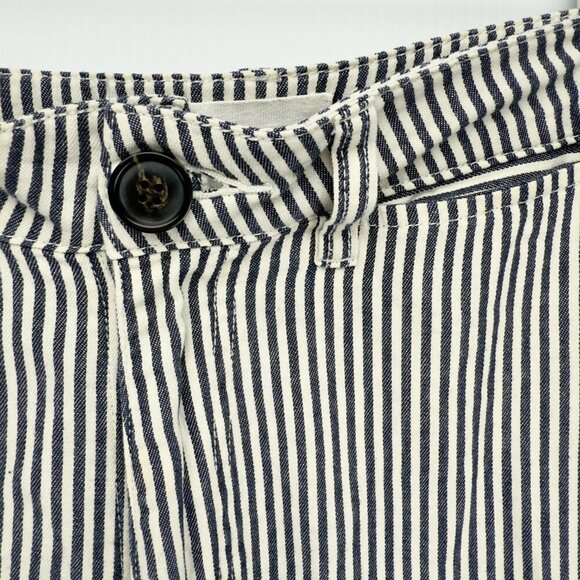 ROLLA’S Old Mate Striped Pinstripes Navy White High Waist Pants sz 26 - Picture 8 of 9